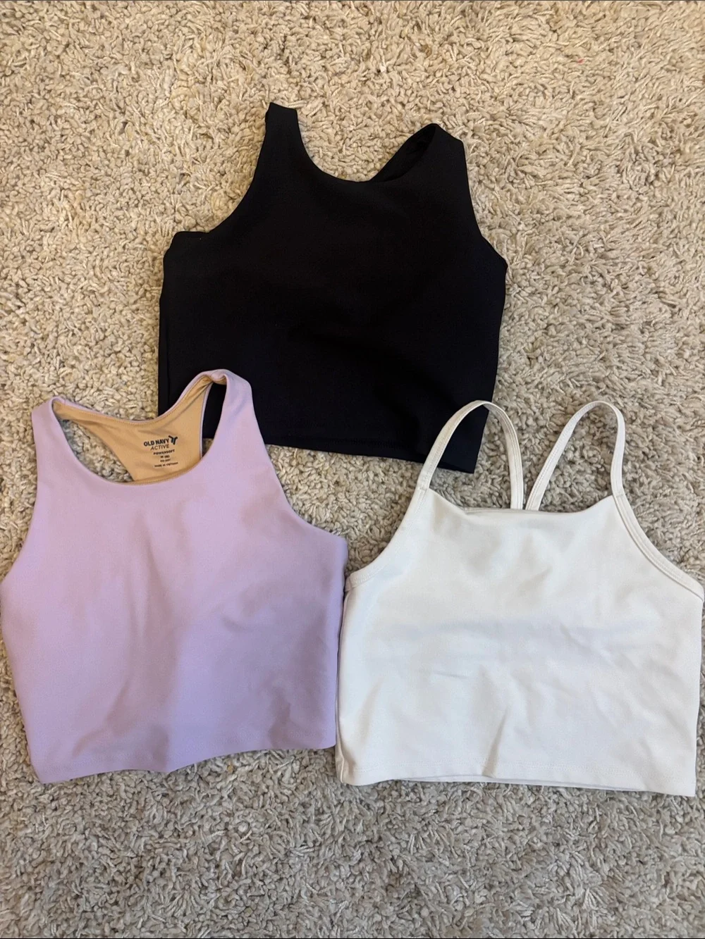 Old Navy | Active Tops - Black, Lilac, White 🧜🏻‍♀️
